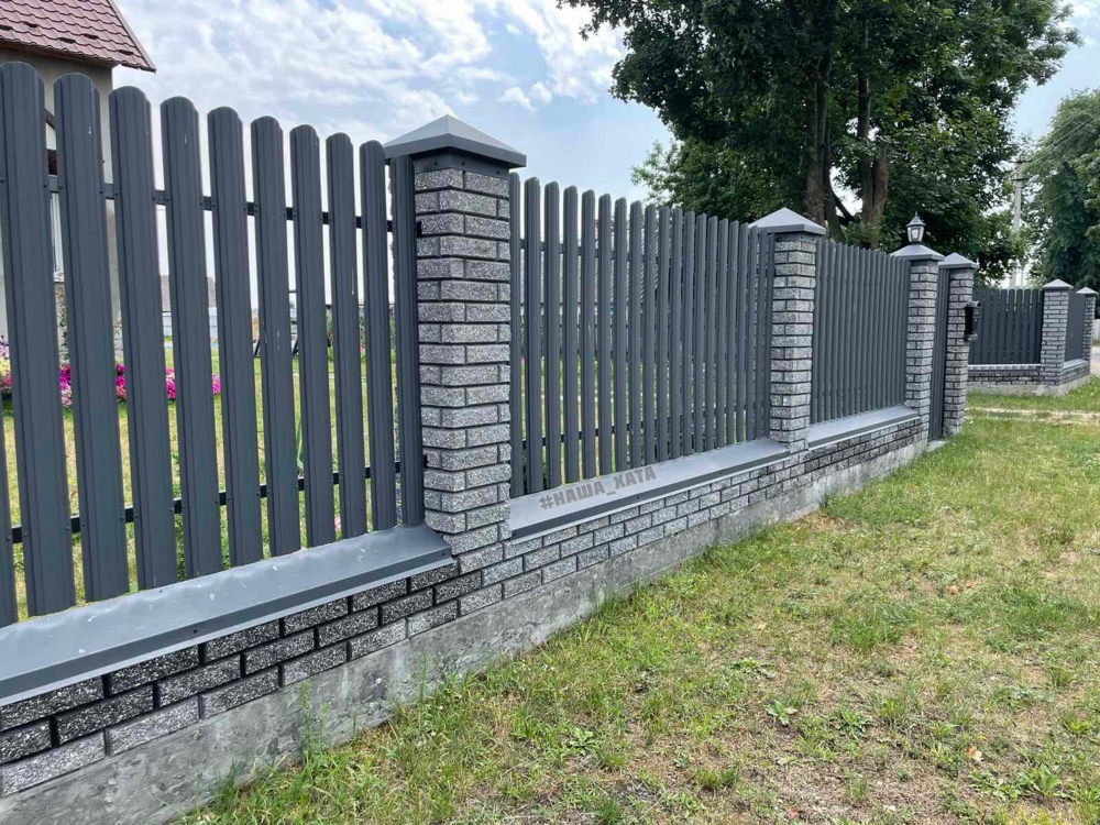 Євроштахети одностороннє зашиття