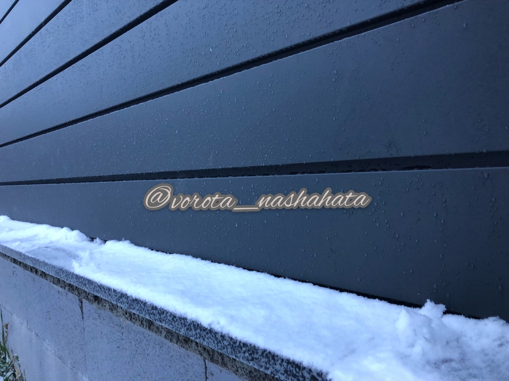 Глухий паркан металеві панелі 