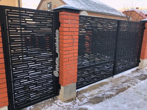 Дизайнерські ворота з декор-панелі